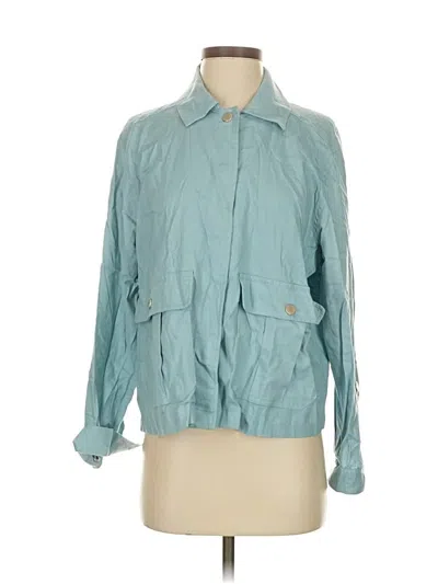 Pre-owned Wynne Layers Long Sleeve Blouse In Blue