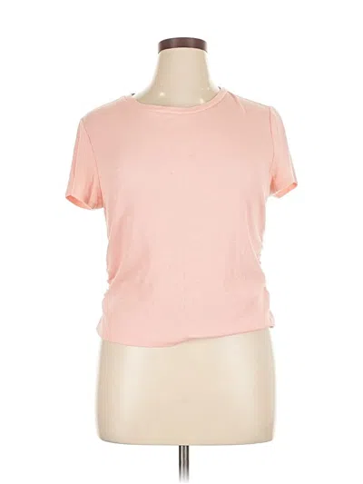Pre-owned Gap Short Sleeve Top Pink Crew Neck Tops