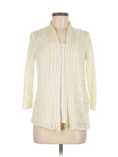 Pre-owned Fever Cardigan Sweater In White