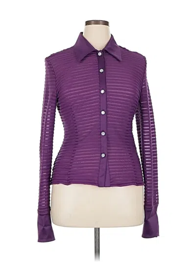 Pre-owned Js Collections Long Sleeve Blouse In Purple
