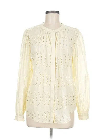 Pre-owned Joie Long Sleeve Blouse In White