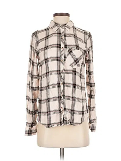 Pre-owned Maurices Long Sleeve Button Down Shirt In White