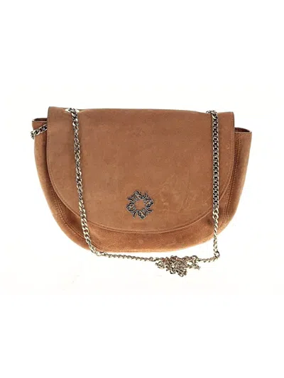Pre-owned White House Black Market Leather Crossbody Bag In Brown