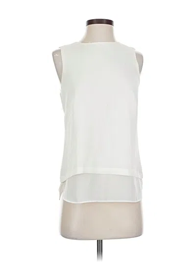 Pre-owned Rose + Olive Sleeveless Blouse In White