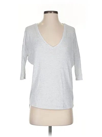 Pre-owned Express 3/4 Sleeve Top Gray V Neck Tops