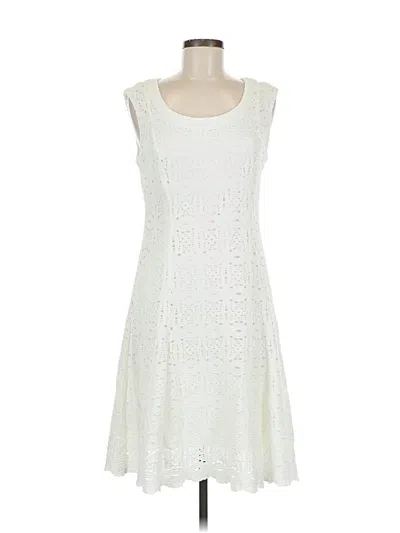Pre-owned Rn Studio By Ronni Nicole Casual Dress In White