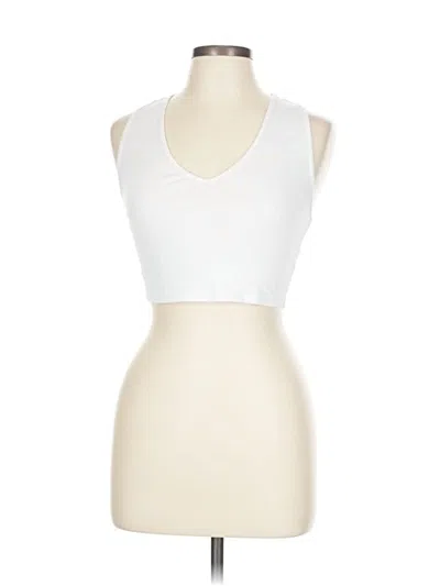 Pre-owned Zara Tank Top White Strapless Neckline Tops