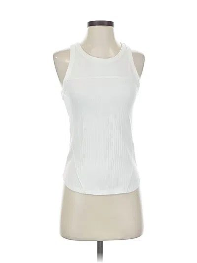 Pre-owned Peyton Jensen Tank Top Ivory Halter Neckline Tops In White