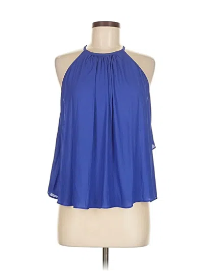 Pre-owned Lush Sleeveless Blouse In Blue
