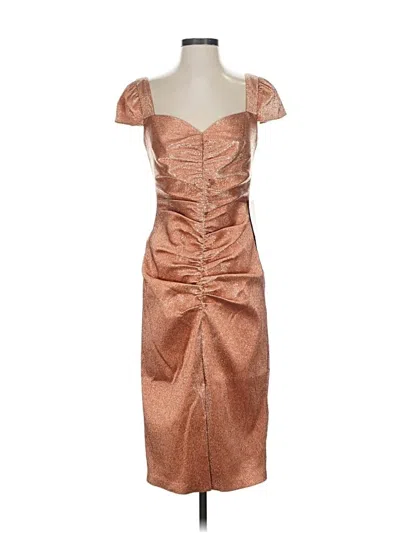Pre-owned Theia Cocktail Dress In Brown