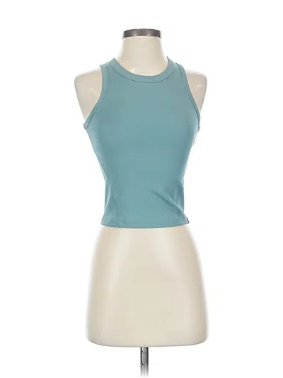Pre-owned Barry's Tank Top Teal Halter Neckline Tops In Blue