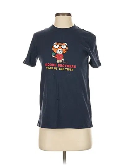 Pre-owned Brooks Brothers Short Sleeve T-shirt In Blue