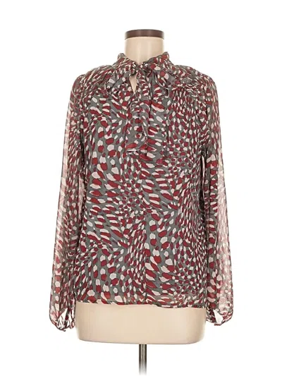 Pre-owned Banana Republic Factory Store Long Sleeve Blouse In Brown