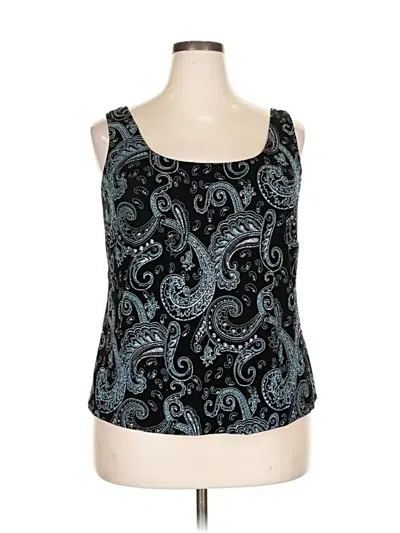 Pre-owned Alex Evenings Sleeveless Blouse In Black
