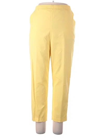 Pre-owned Alfred Dunner Casual Pants In Yellow