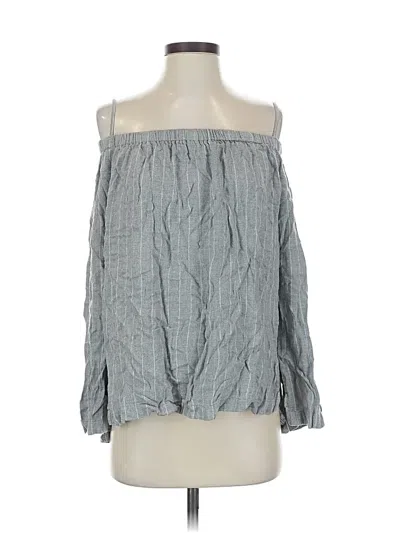 Pre-owned Cloth & Stone 3/4 Sleeve Blouse In Gray