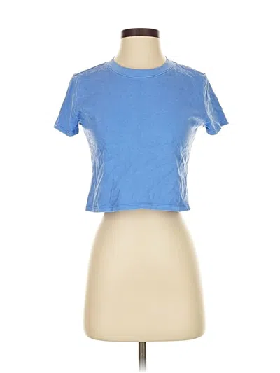 Pre-owned Forever 21 Short Sleeve T-shirt In Blue