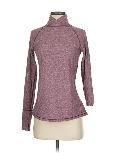 Pre-owned Lululemon Athletica Long Sleeve Turtleneck In Burgundy