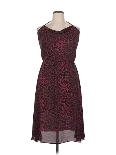 Pre-owned Dress The Population Cocktail Dress In Burgundy
