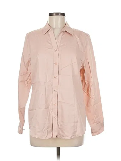 Pre-owned Chico's 3/4 Sleeve Button Down Shirt In Pink
