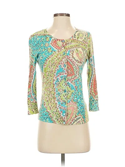 Pre-owned Talbots Cardigan Sweater In Green