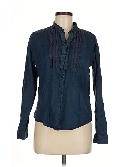 Pre-owned Nsf Long Sleeve Blouse In Blue