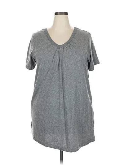 Pre-owned Woman Within Short Sleeve T-shirt In Gray