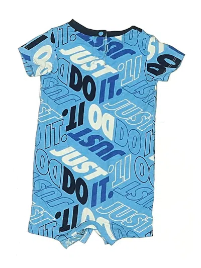 Pre-owned Nike Babies' Short Sleeve Onesie In Blue