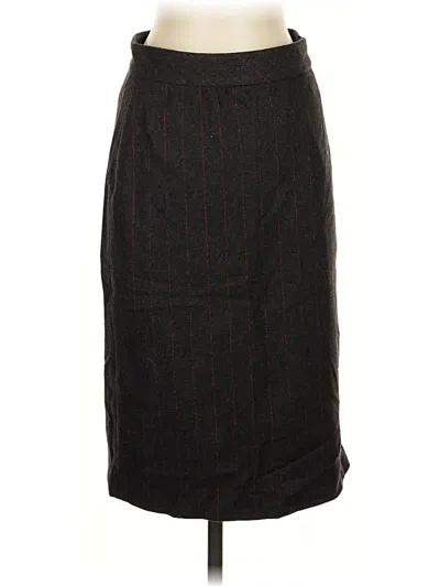 Pre-owned Dkny Wool Skirt In Black