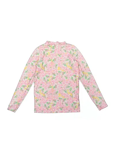 Pre-owned Shade Critters Kids' Rash Guard In Pink