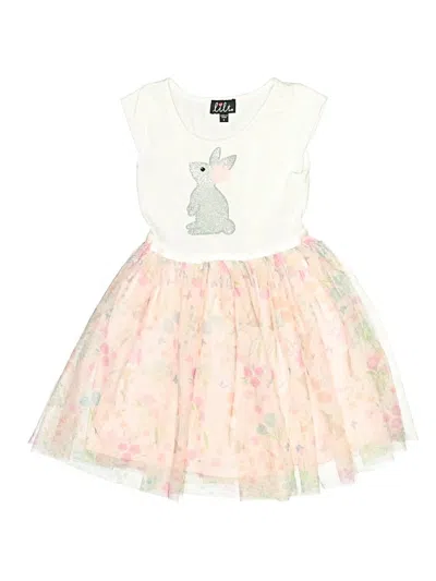 Pre-owned Lilt Kids' Dress In White