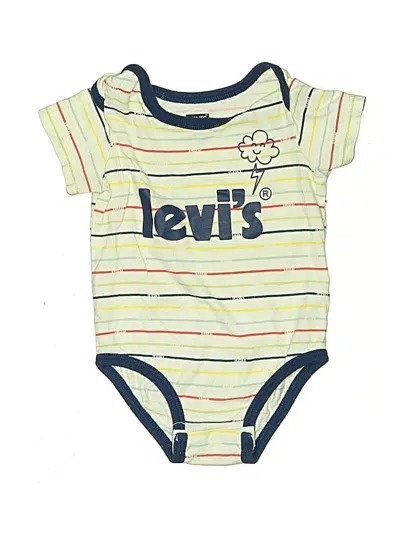 Pre-owned Levi's Babies'  Short Sleeve Onesie In Green
