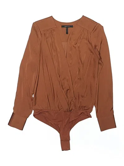 Pre-owned Bcbgmaxazria Bodysuit In Brown