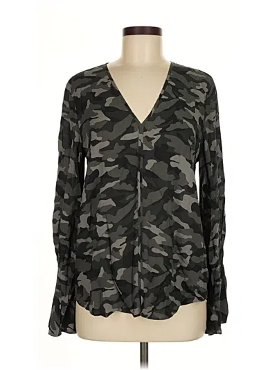 Pre-owned Joie Long Sleeve Blouse In Black