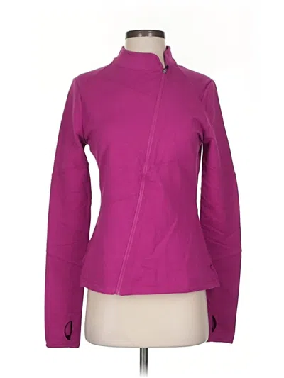 Pre-owned Fabletics Cardigan Sweater In Purple