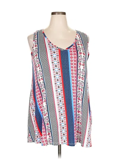 Pre-owned Lane Bryant Tank Top Blue Halter Neckline Tops