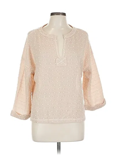 Pre-owned Blu Pepper 3/4 Sleeve Blouse In White