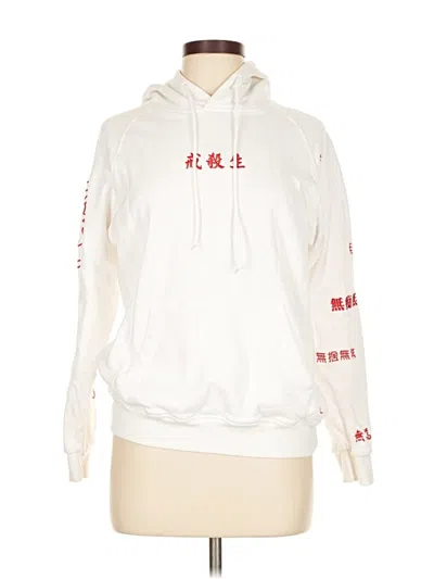 Pre-owned Assorted Brands Pullover Hoodie In White