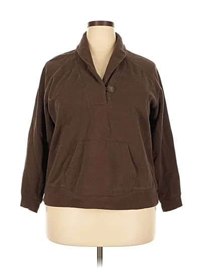 Pre-owned Sjb Active By St. John's Bay Pullover Sweater In Brown