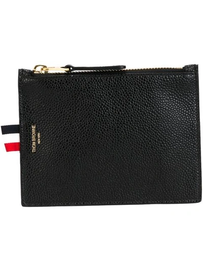 Thom Browne Large Grained Leather Coin Purse In Black