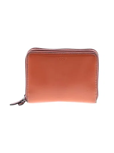 Pre-owned Lodis Leather Wallet In Orange