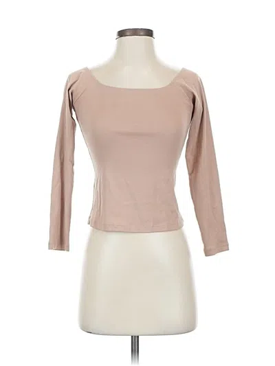 Pre-owned Mangopop Collection 3/4 Sleeve T-shirt In Brown