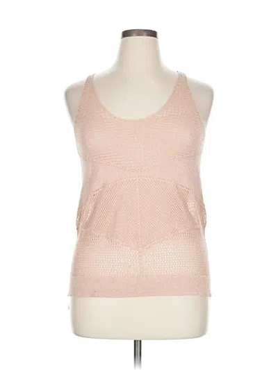 Pre-owned Jennifer Lopez Sleeveless Top Tan Halter Neckline Tops In Brown