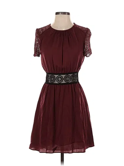 Pre-owned Mango Cocktail Dress In Burgundy