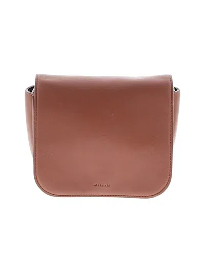 Pre-owned Allsaints Leather Crossbody Bag In Brown