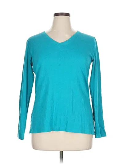 Pre-owned Laura Ashley 3/4 Sleeve T-shirt In Blue