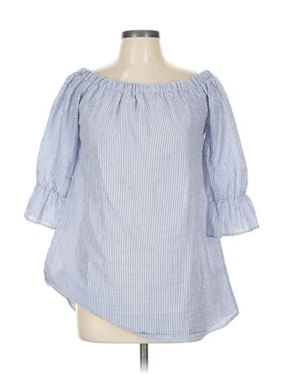 Pre-owned Vanilla Bay 3/4 Sleeve Blouse In Blue