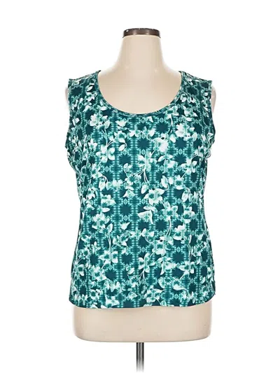 Pre-owned St. John's Bay Sleeveless Blouse In Blue