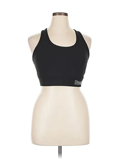 Pre-owned Reebok Sleeveless Top Black Halter Neckline Tops