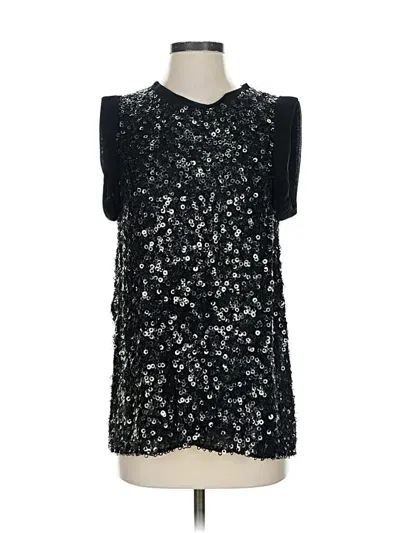 Pre-owned 3.1 Phillip Lim Sleeveless Silk Top Black Cold Shoulder Neckline Tops